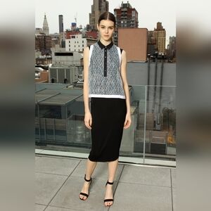 NWOT Coco Rocha Cordelia Jersey Dress w/ Sheer Vest